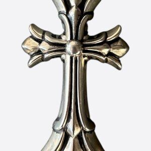 Chrome Hearts Silver Large Double Cross Pendant